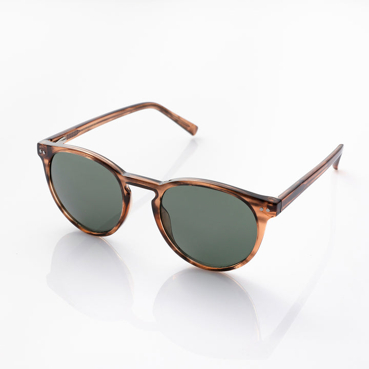 Oslo Shiny striped brown zonnebril